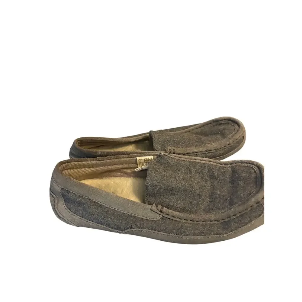 UGG Ascot Wool Gray Slippers Mens Size 10